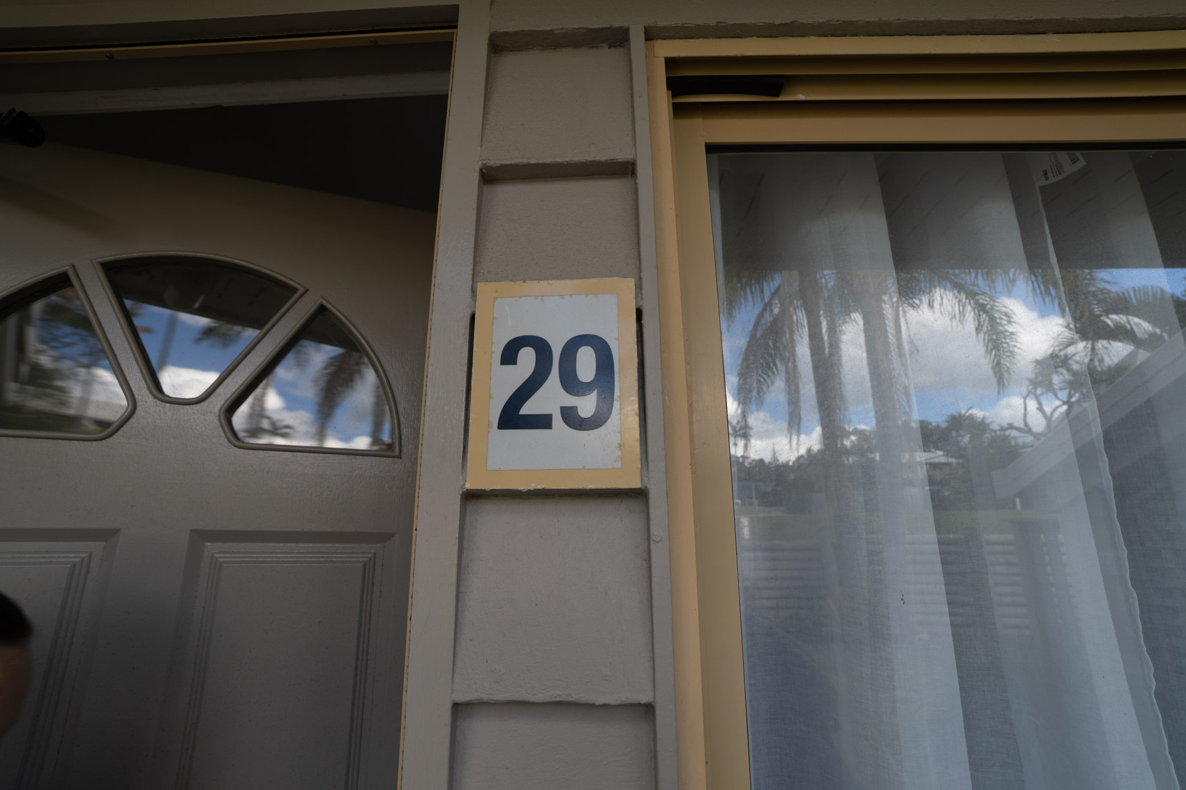 The front entrance of a Premium Headland Ocean villa at Pandanus Palms Resort