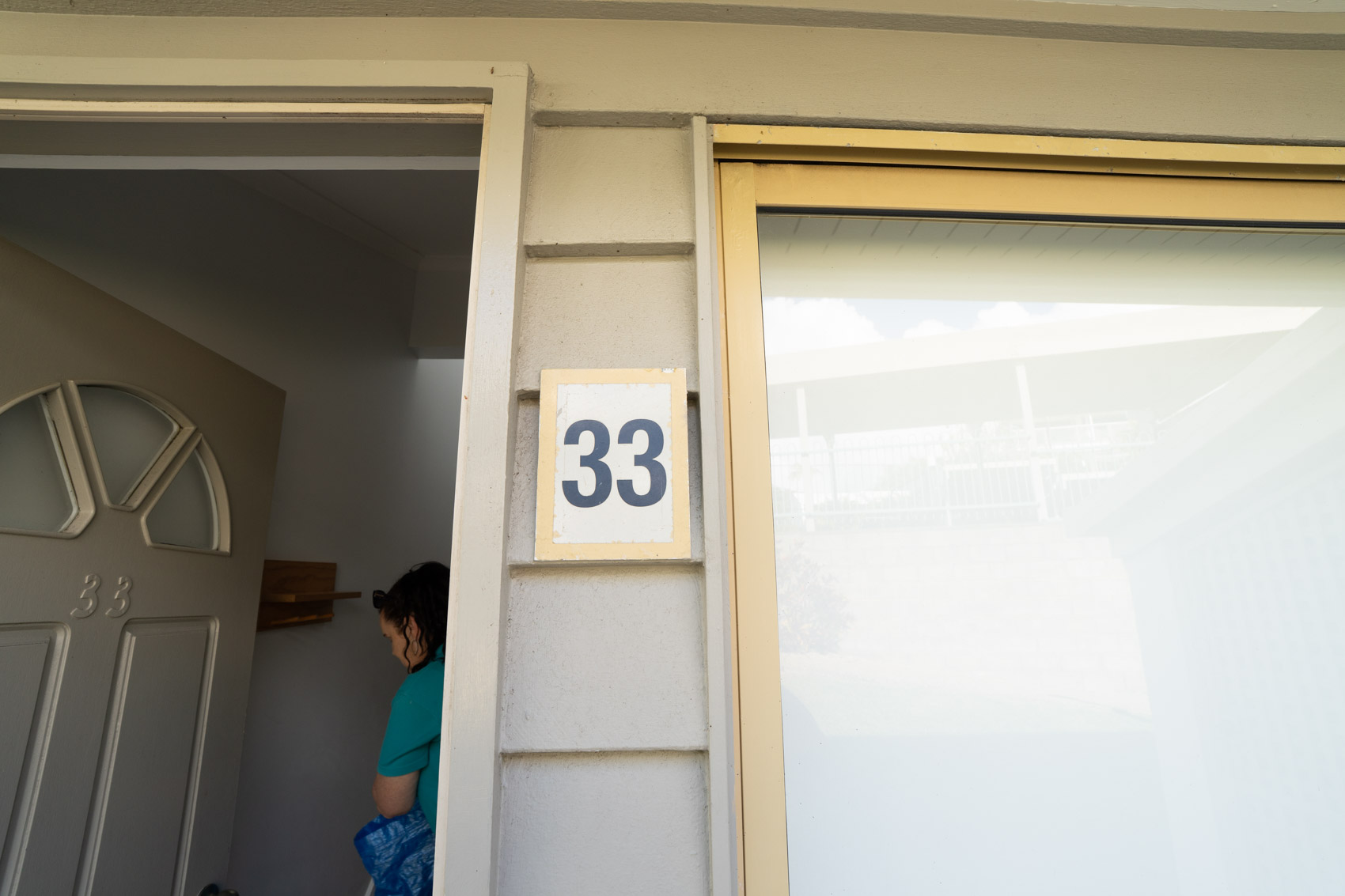 The front entrance of a Premium Headland Ocean villa at Pandanus Palms Resort