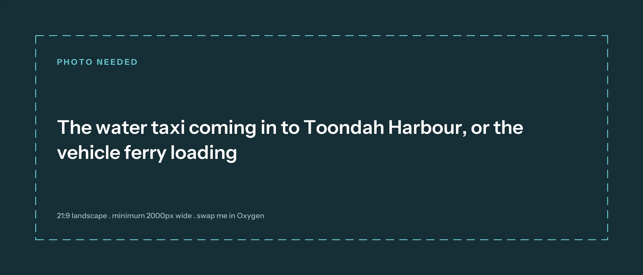 Photograph needed: The water taxi coming in to Toondah Harbour, or the vehicle ferry loading